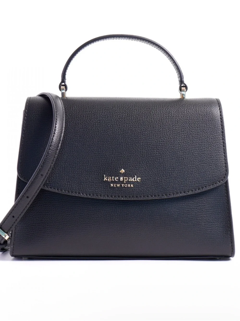 Kate Spade New York Darcy Black Pebble Leather Top-Handle Satchel